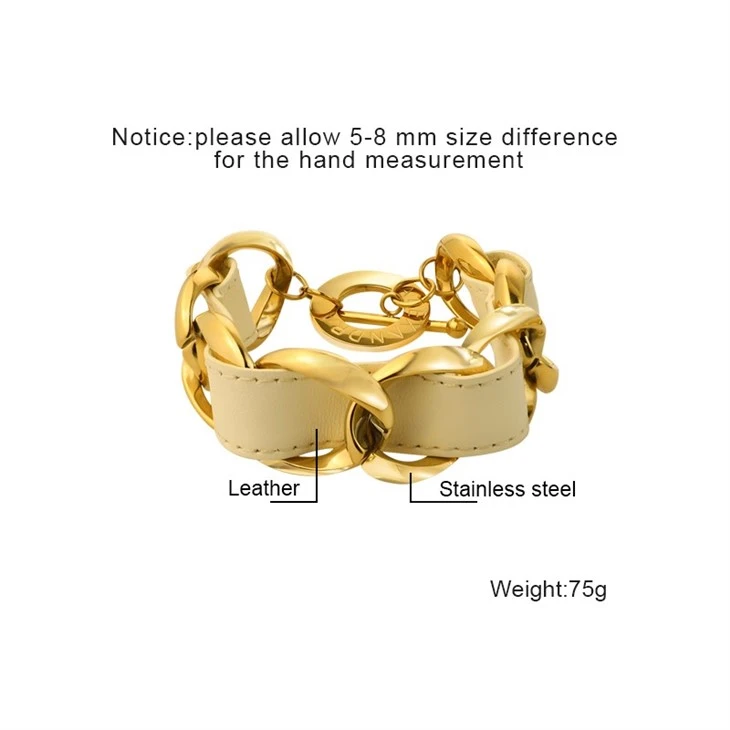 Chic Leather And Stainless Steel Chain Bracelet suppliers Chic Leather And Stainless Steel Chain Bracelet suppliers
