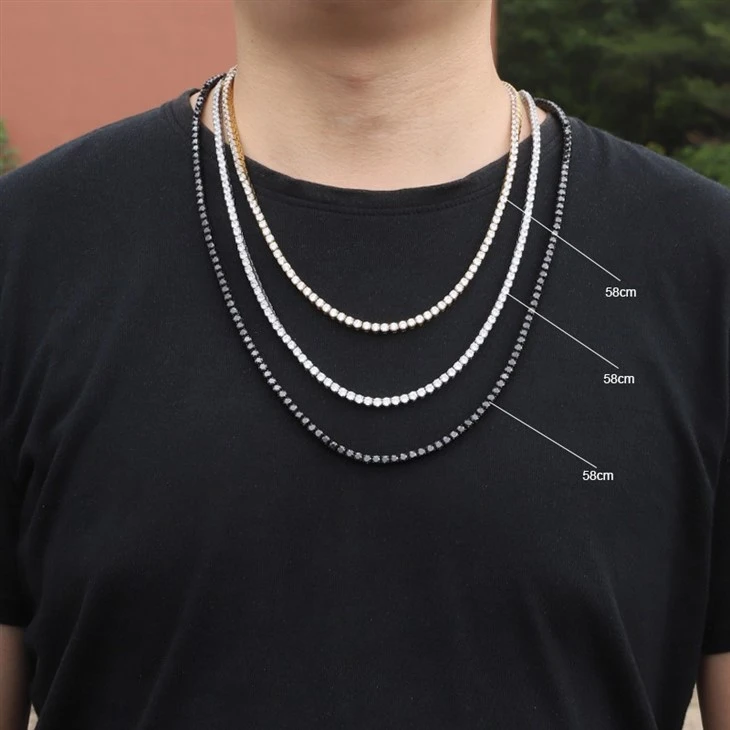 Extra-Wide Prong-Set Zircon Tennis Chain Necklace best Extra-Wide Prong-Set Zircon Tennis Chain Necklace best