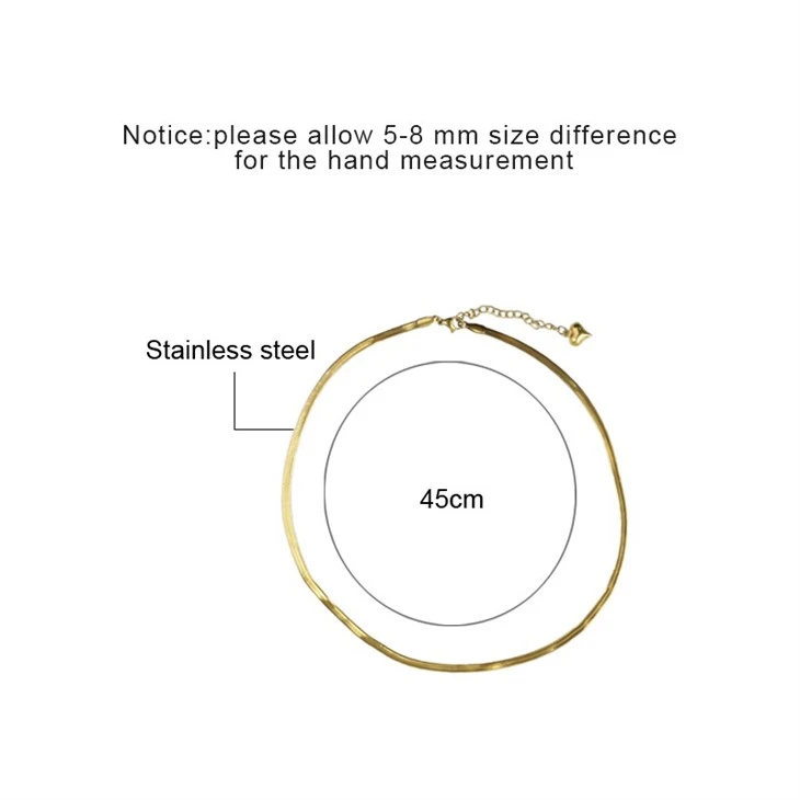 Stainless Steel Herringbone Flat Snake Chain Necklace high quality